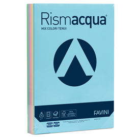 Carta rismacqua 90gr a4 300fg assortito in 5 colori favini