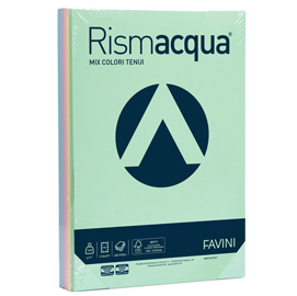 Carta rismacqua 140gr a4 200fg assortito in 5 colori favini