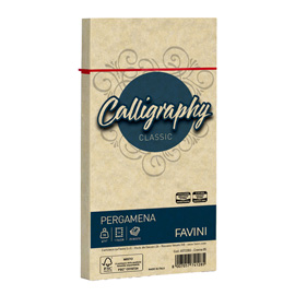 25 buste calligraphy 05 crema 11x22cm 90gr