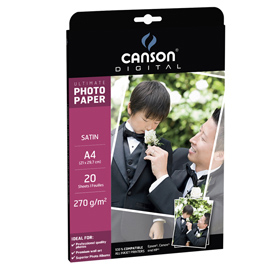 Carta inkjet a4 270gr 20fg photo satinata ultimate canson