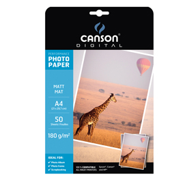 Carta inkjet a4 180gr 50fg photo matt performance canson