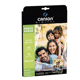 Carta inkjet a4 180gr 10fg photo glossy everyday canson